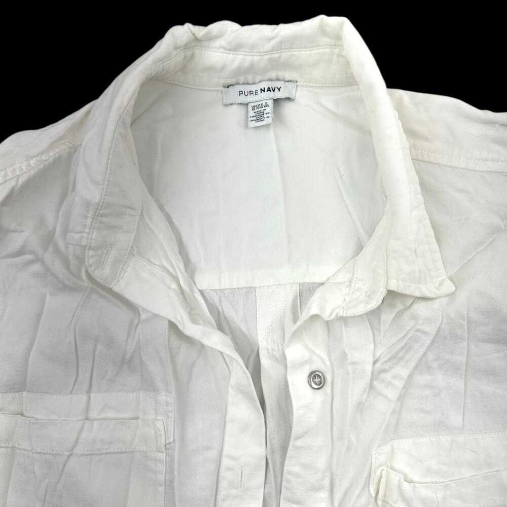 Pure Navy Linen Button Down - image 3